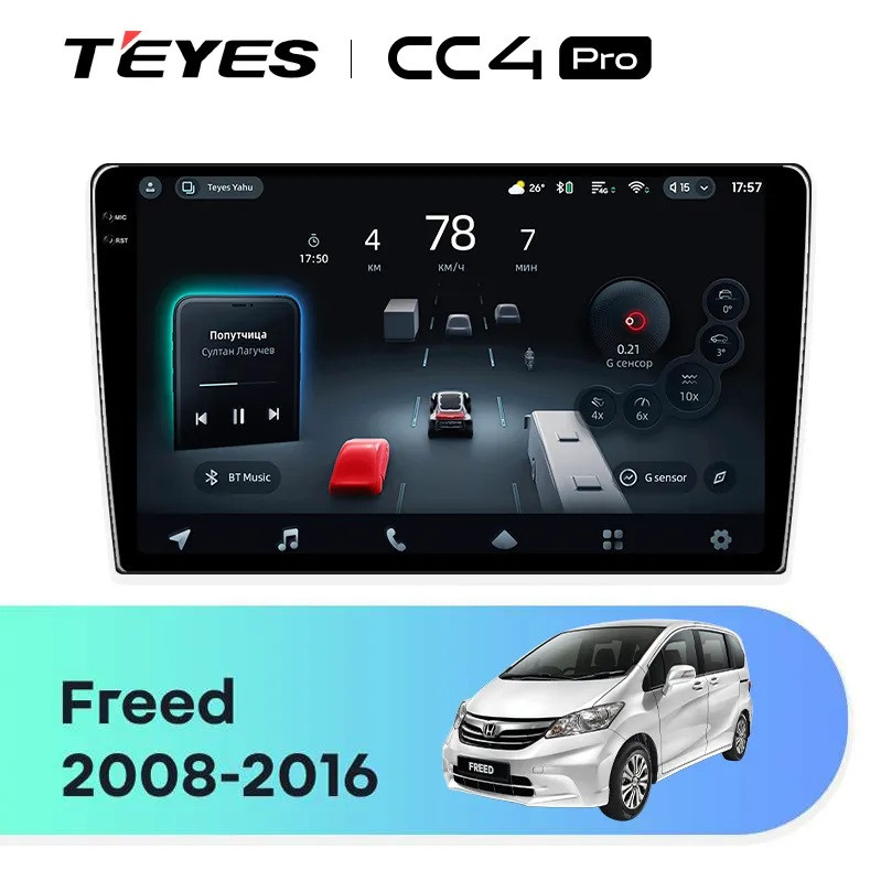 Головное устройство TEYES CC4 Pro 10.36" Honda Freed 1 (2008-2016) F1 Правый руль