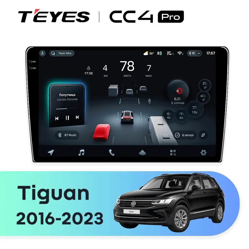 Головное устройство TEYES CC4 Pro 10.36" Volkswagen Tiguan 2 (2016-2022) Тип-B