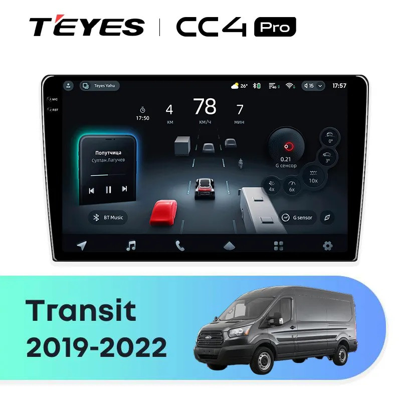 Головное устройство TEYES CC4 Pro Ford Transit 350 (2020-2021)