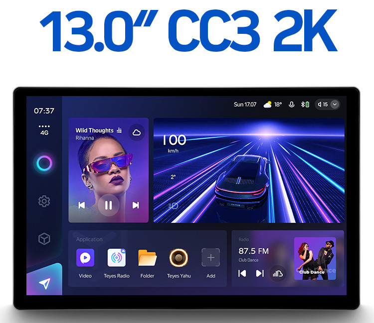 Магнитола Teyes CC3 2K 13" Nissan Patrol Y62 2010-2019 (экран климата внизу)