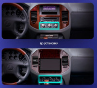  Магнитола Teyes CC3 2K 9.5" Mitsubishi Pajero 3, Montero 3 1999-2006 (рамка под дерево)
