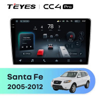 Головное устройство TEYES CC4 Pro Hyundai Santa Fe 2 (2006-2012) (Серебро)