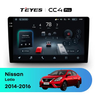 Головное устройство TEYES CC4 Pro 10.36" Nissan Latio N17 (2014-2016) Правый руль