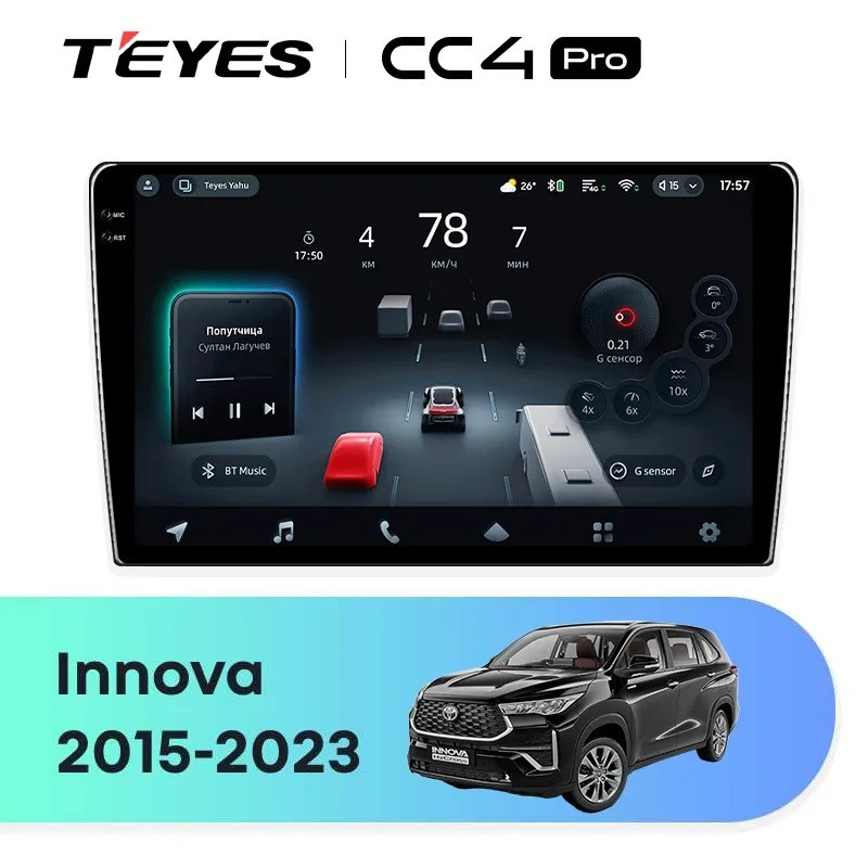 Головное устройство TEYES CC4 Pro Toyota Innova 2 (2015-2023)