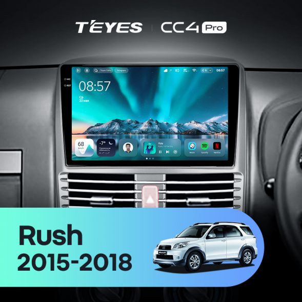 Головное устройство TEYES CC4 Pro Toyota Rush (2015-2018) Правый руль