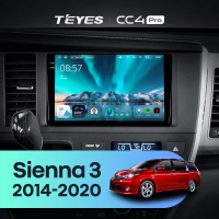 Головное устройство TEYES CC4 Pro 9.5" Toyota Sienna 3 XL30 (2014-2020)
