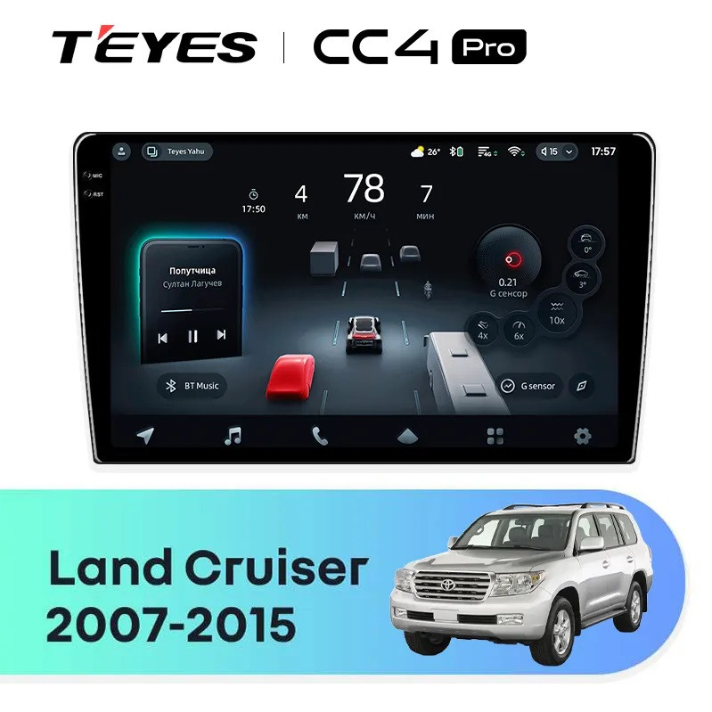 Головное устройство TEYES CC4 Pro Toyota Land Cruiser 11 200 (2007-2015) F2 Тип-A