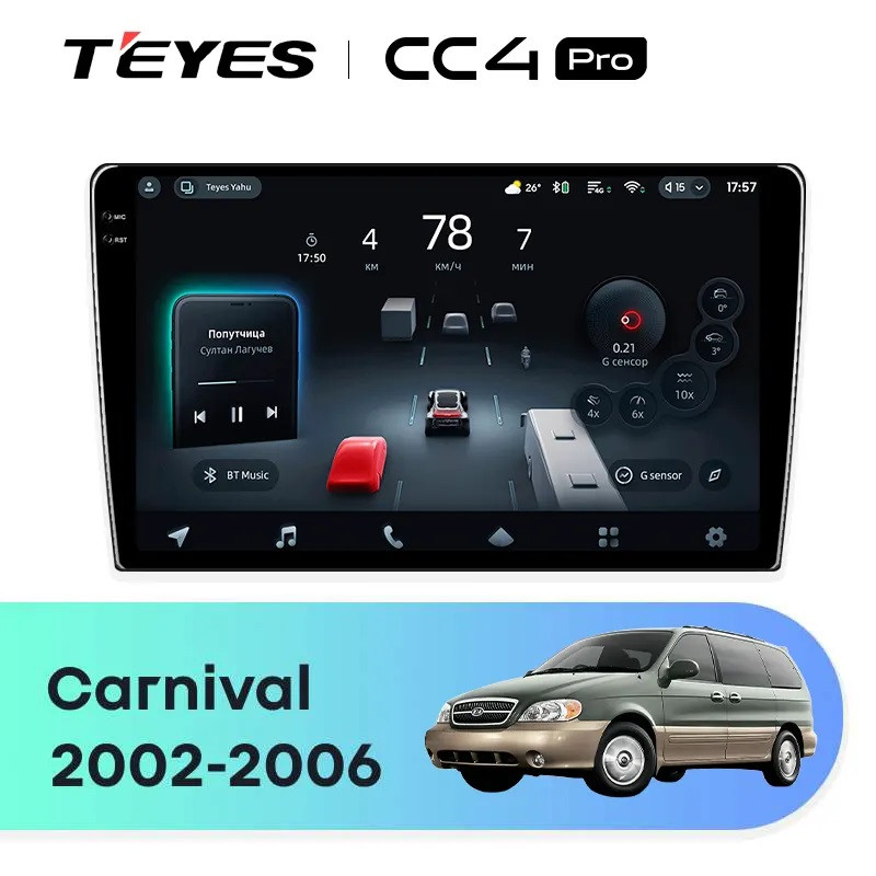 Головное устройство TEYES CC4 Pro Kia Carnival UP GQ (2002-2006)