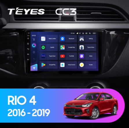 Магнитола Teyes CC3 KIA RIO 4 (2016-2019)
