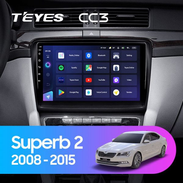 Магнитола Teyes CC3 Skoda Superb 2 b6 (2008-2015)
