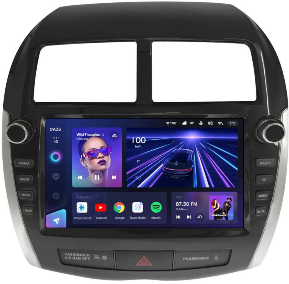 Магнитола Teyes CC3 2K 9.5" Citroen C4 Aircross (рамка с крутилками и кнопками) Магнитола Teyes CC3 2K 9.5" Citroen C4 Aircross (рамка с крутилками и кнопками)