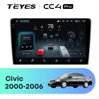 Головное устройство TEYES CC4 Pro 9,5" Honda Civic 7 (2000-2006) F2 Правый руль