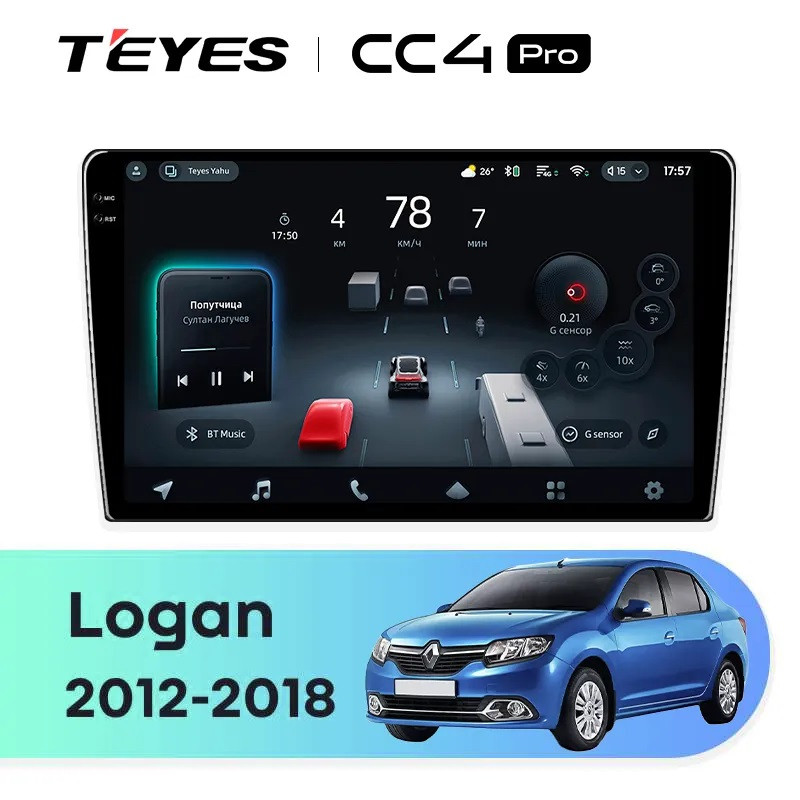 Головное устройство TEYES CC4 Pro Renault Logan 2 (2012-2022) F2