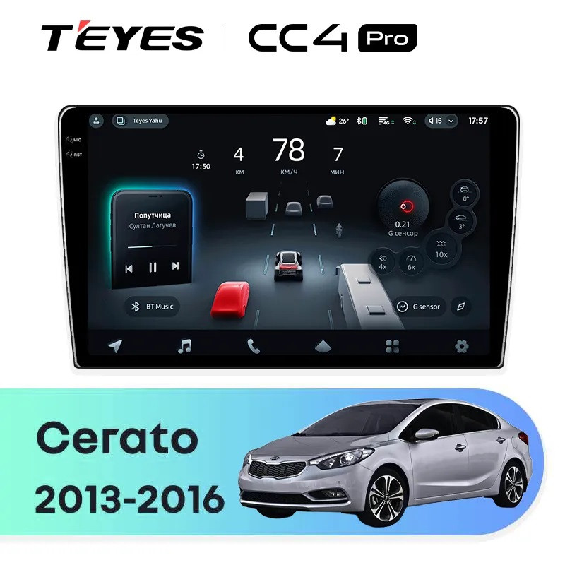 Головное устройство TEYES CC4 Pro Kia Cerato 3 YD (2013-2017) F1 Тип-C
