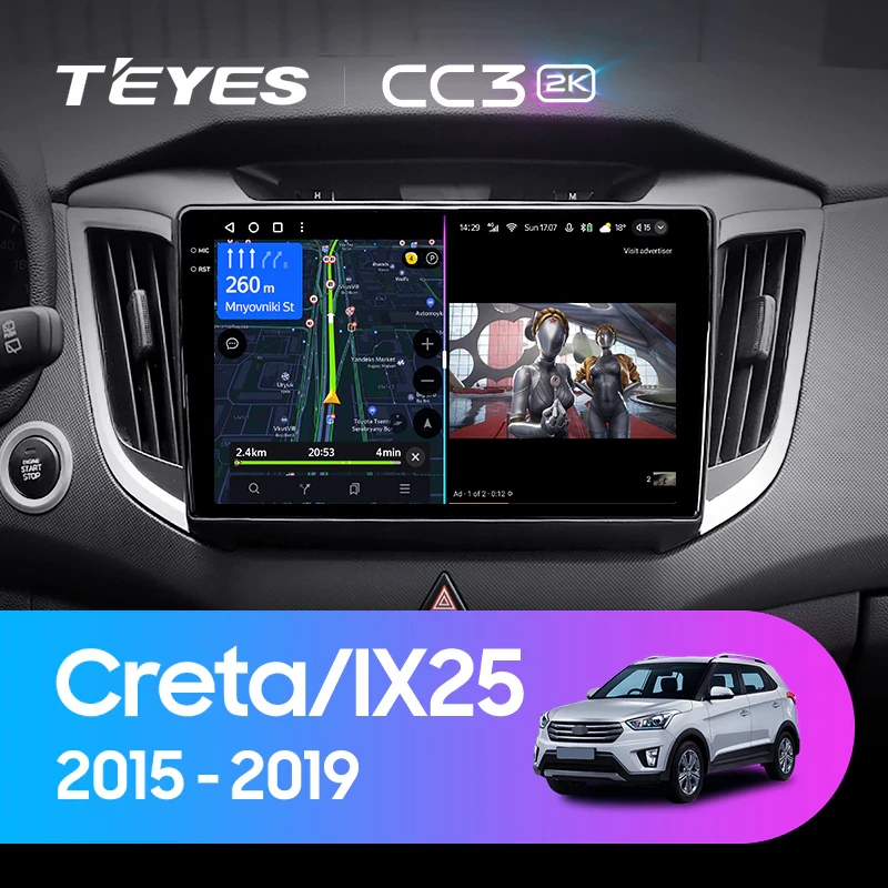 Магнитола Teyes CC3 2K Hyundai Creta (2016-2020) Магнитола Teyes CC3 2K Hyundai Creta (2016-2020)