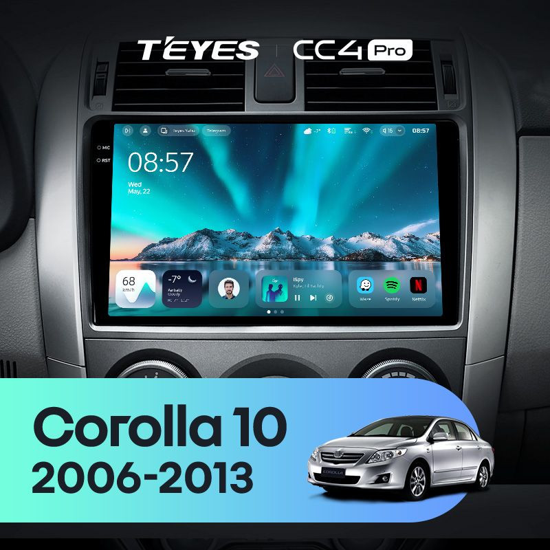 Головное устройство TEYES CC4 Pro 13" Toyota Corolla 10 E140 E150 (2006-2013) Тип-B