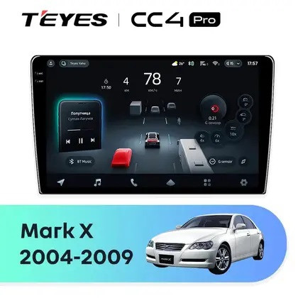 Головное устройство TEYES CC4 Pro 9.5" Toyota Mark X 1 X120 2004-2009