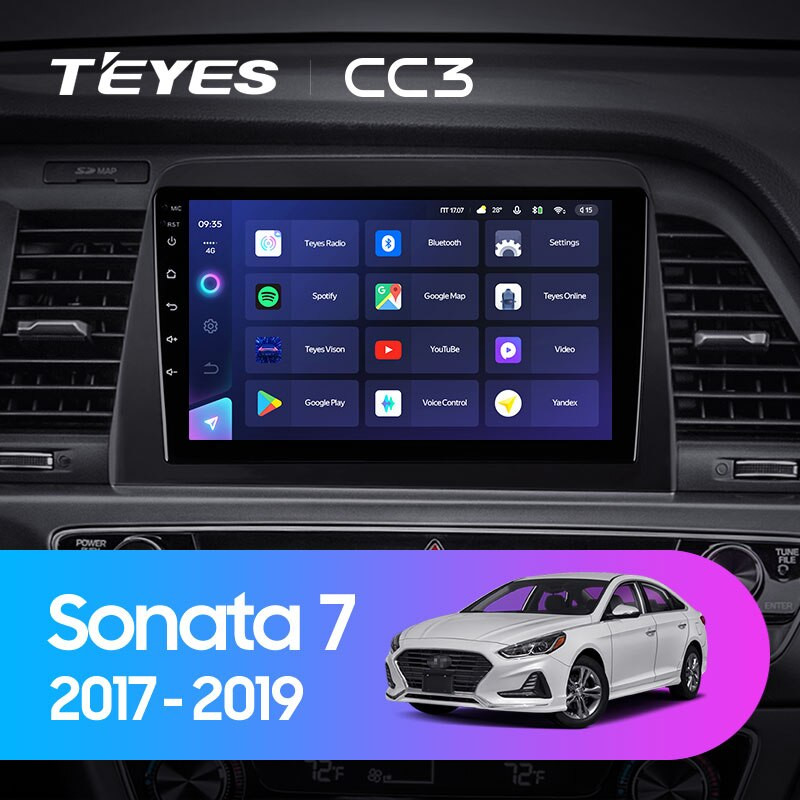 Магнитола Teyes CC3 для Hyundai Sonata 7 (2017-2019)