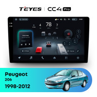 Головное устройство TEYES CC4 Pro 9.5" Peugeot 206 (1998-2012) F1