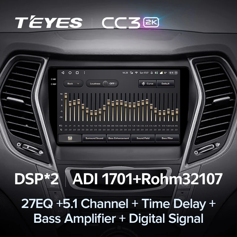 Магнитола Teyes CC3 2K Hyundai Santa Fe 3 (2013-2016) Магнитола Teyes CC3 2K Hyundai Santa Fe 3 (2013-2016)