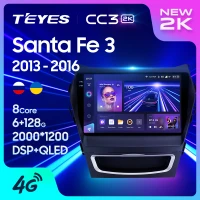 Магнитола Teyes CC3 2K Hyundai Santa Fe 3 (2013-2016) Магнитола Teyes CC3 2K Hyundai Santa Fe 3 (2013-2016)
