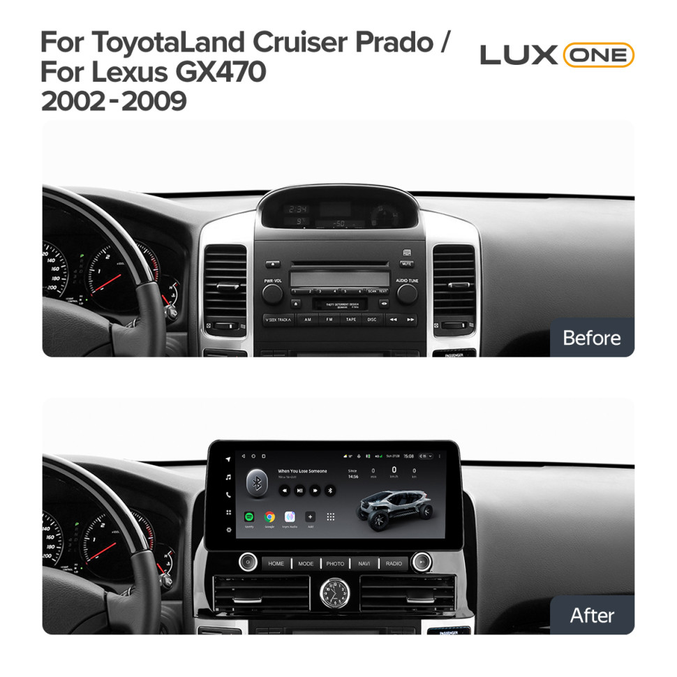 Магнитола TEYES LUX ONE Toyota Prado 120 (2002-2009) 4GB+32GB, 12.3" Магнитола TEYES LUX ONE Toyota Prado 120 (2002-2009) 4GB+32GB, 12.3"